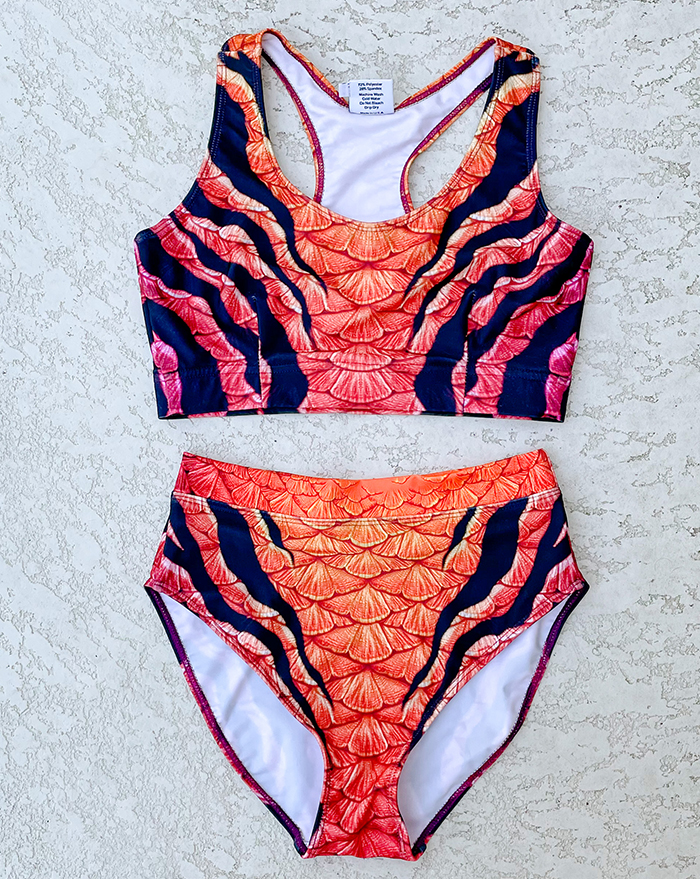 Tigris Sunset Whimsy Fantasea Tail Five by Mertailor Mermaid Tails
