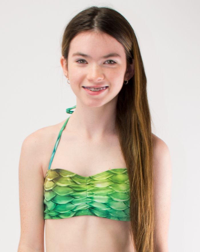 Kids Sea Kelp Bandeau Bikini Top