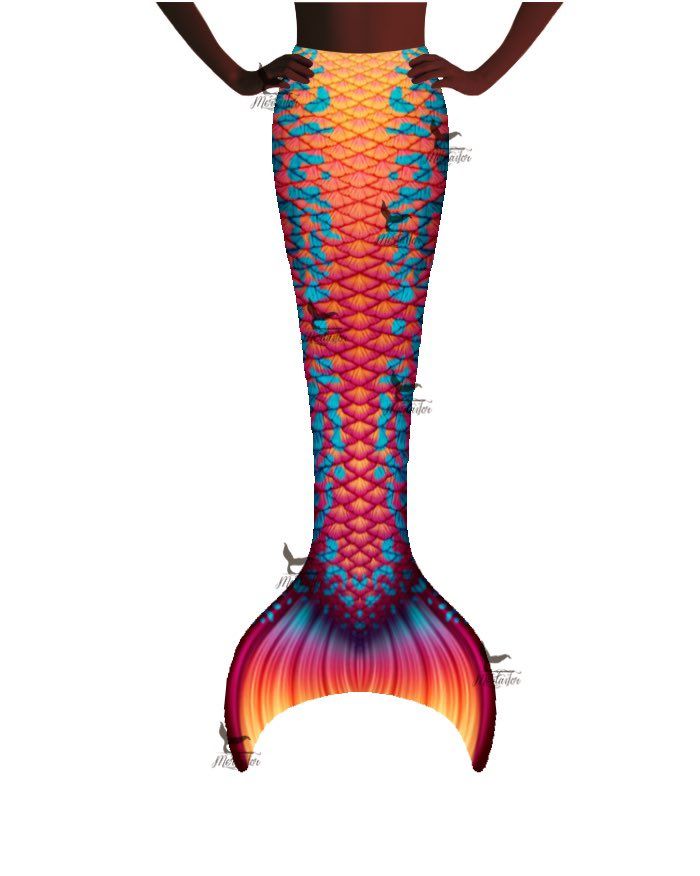 Sunrise Waves Adult Guppy Mermaid Tail Skin