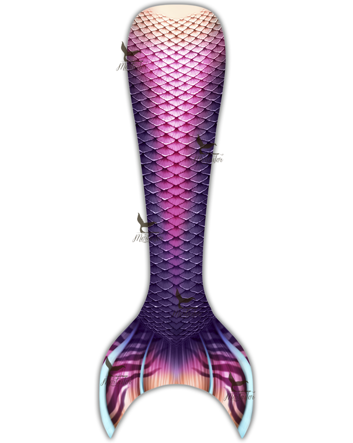 Kids Orchid Crest Guppy Mermaid Tail Skin