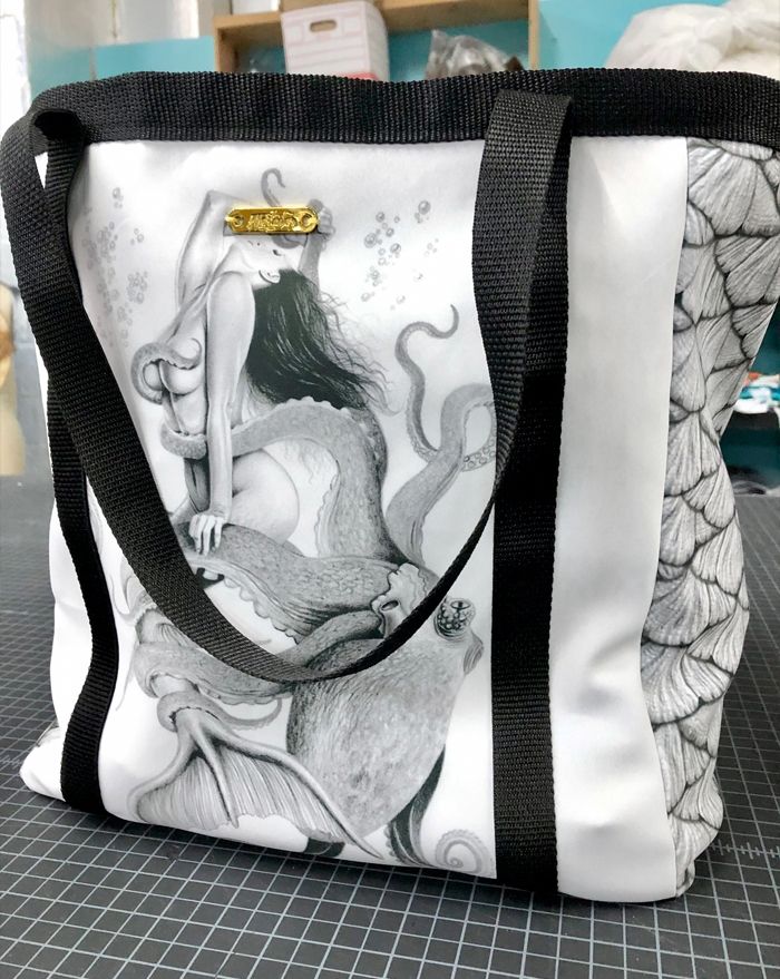 Mermaid and Octopus Tote