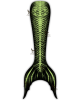 Fluorescent Green Fish Bones Grotto Adult Guppy Mermaid Tail Skin