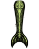Fluorescent Green Fish Bones Grotto Kids Guppy Mermaid Tail Skin