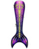 Fluorescent Pink Fish Bones Grotto Kids Guppy Mermaid Tail Skin