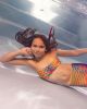 Kids Sunrise Waves Bandeau Bikini Top