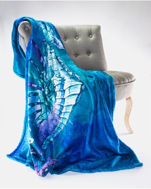 Mystic Seas Seahorse Throw