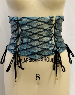 Blue Steel Mermaid Scale Corset