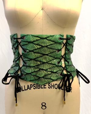 Green Seaweed Mermaid Scale Corset