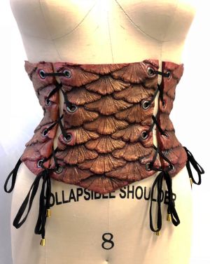 Red Russet Mermaid Scale Corset