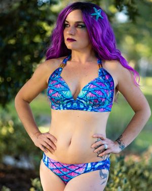 Aurora Waves Padded Halter Top
