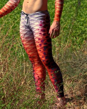 Raspberry Orange Cascade Legging 