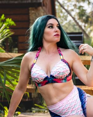 Ocean Crush Padded Halter Top