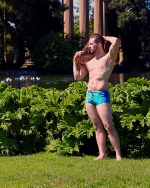 Aquatic Phoenix Square Cut Brief