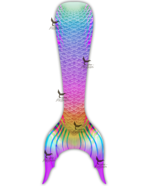 Rainbow Dream Adult Guppy Mermaid Tail Skin