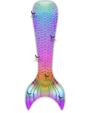 Rainbow Dream Kids Guppy Mermaid Tail Skin