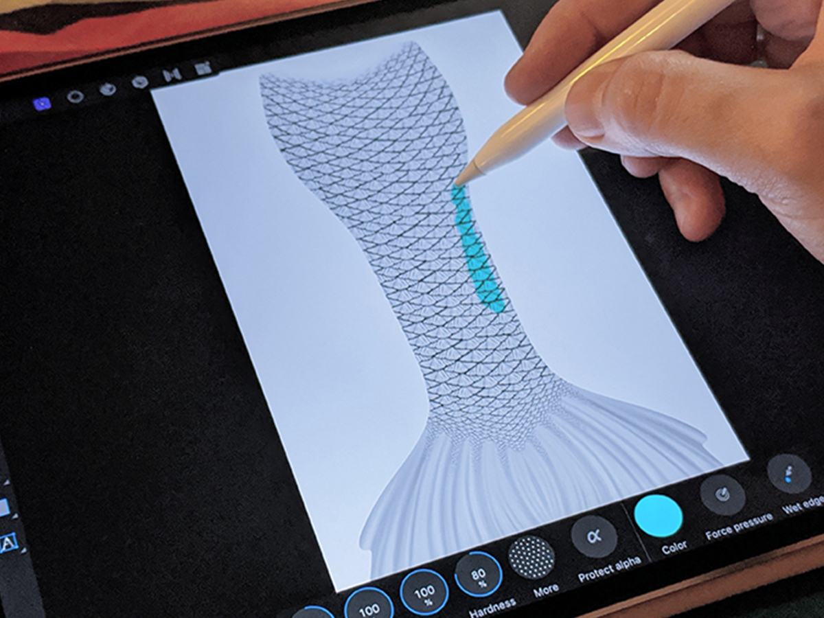 Creating custom artwork for a Mertailor Whimsy Mermaid Tail Skin
