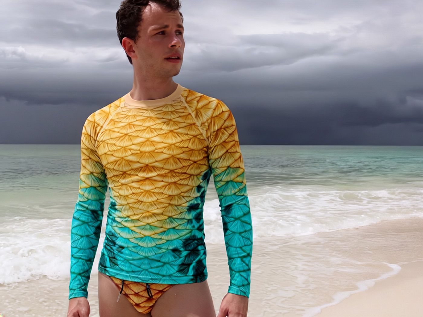 Mertailor men's rash guards with ocean inspired designs