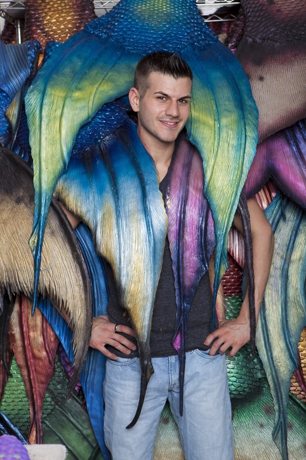 Eric Ducharme with Mertailor mermaid tails in 2013