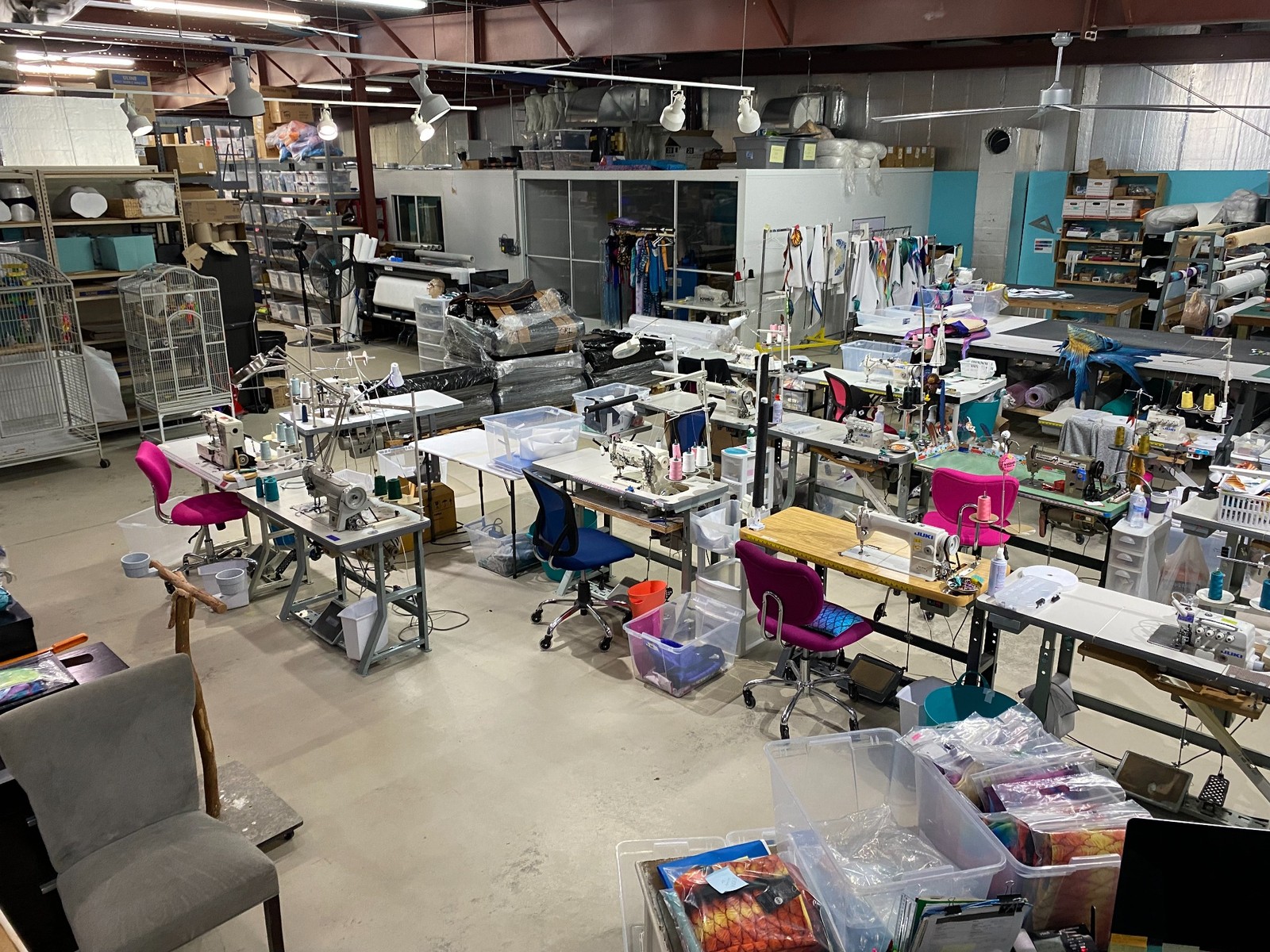 Mertailor workshop and mermaid tail production in Florida