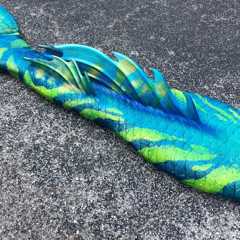 Sculpted detail of Eric Ducharme's signature silicone mermaid tail