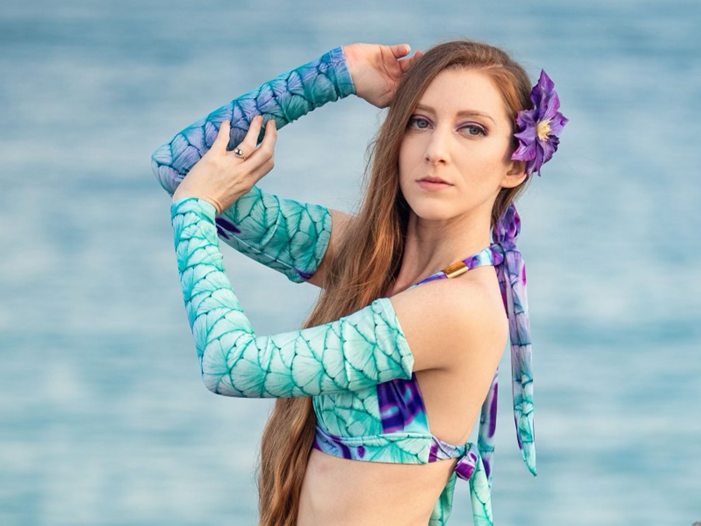 Mertailor women's arm sleeves with colorful ocean inspired patterns