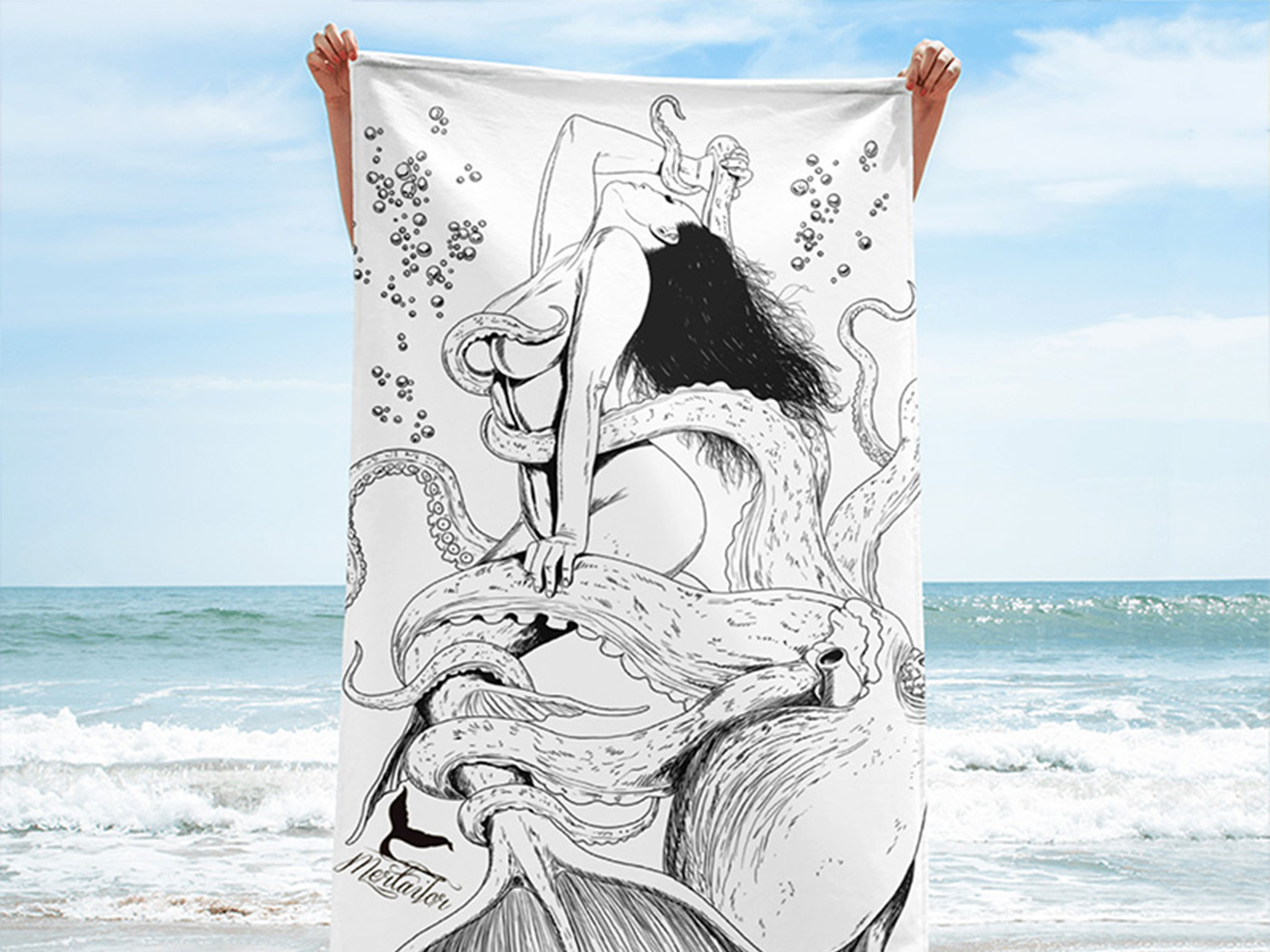 Mertailor mermaid towels and bath accessories