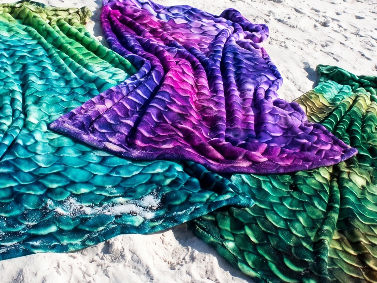 Mertailor mermaid and ocean inspired blankets and throws
