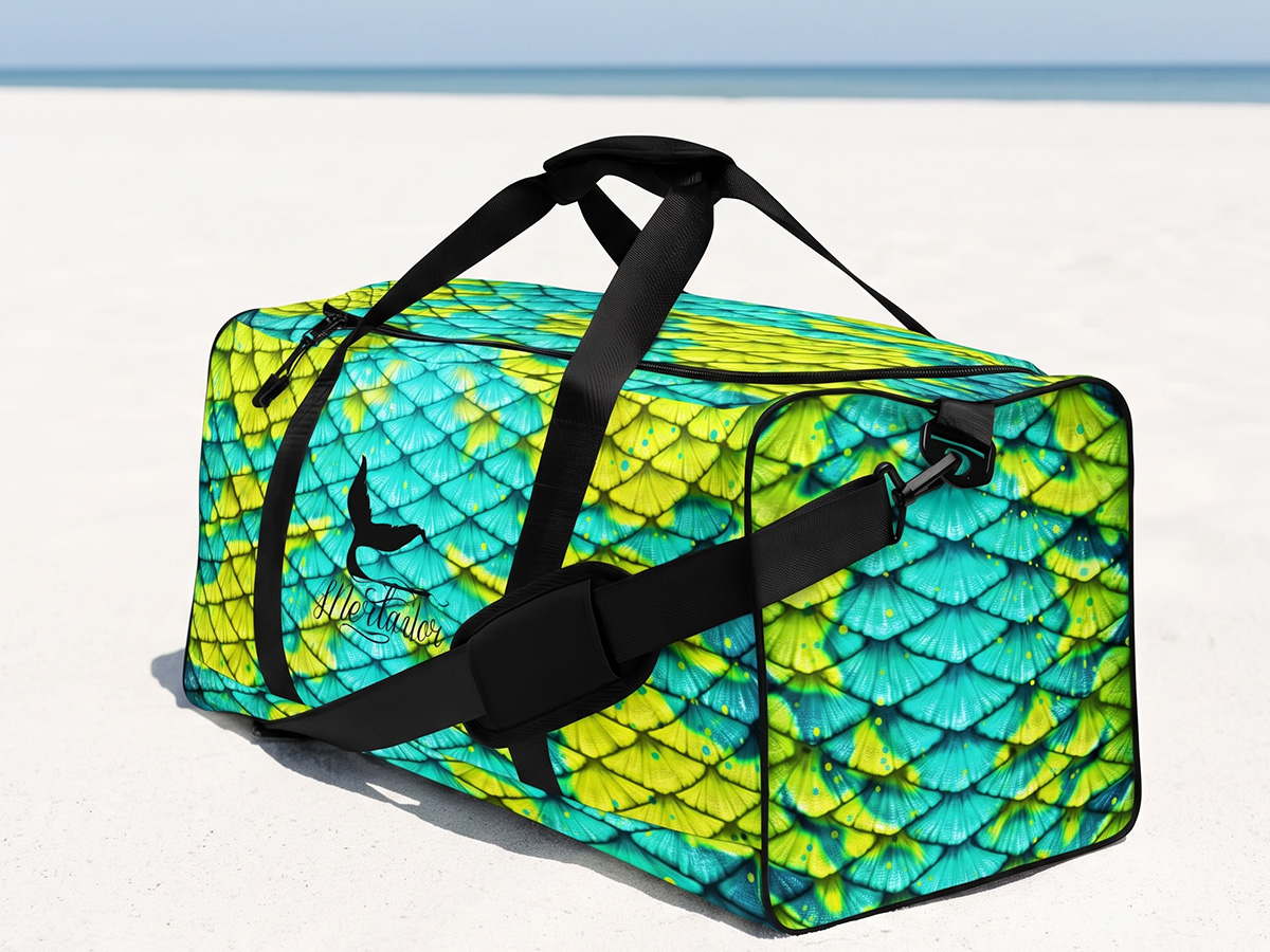Mertailor mermaid duffle and travel bags